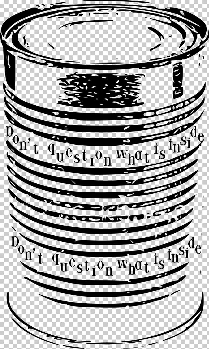 Tin Can Beverage Can Food PNG, Clipart, Beverage Can, Black And White, Canning, Circle, Cylinder Free PNG Download