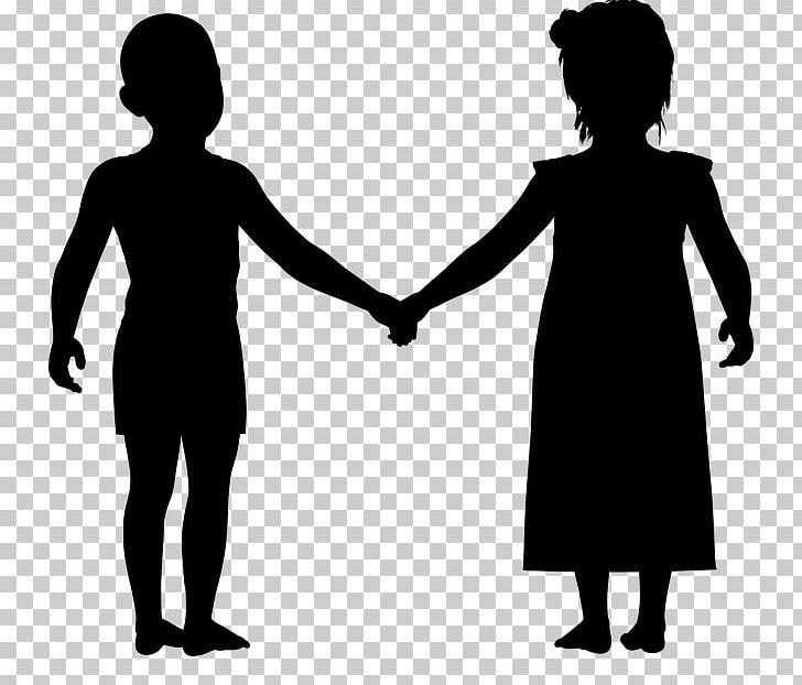 Child Holding Hands Boy Silhouette PNG, Clipart, Arm, Black And White, Boy, Boy And Girl, Child Free PNG Download