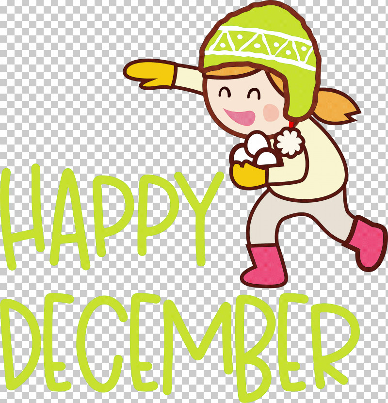 Happy December December PNG, Clipart, Behavior, Cartoon, December, Happiness, Happy December Free PNG Download
