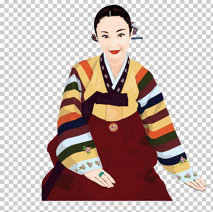 South Korea Woman Cartoon Hanbok Illustration PNG, Clipart, Apparel, Art, Baby Clothes, Cloth, Clothes Hanger Free PNG Download