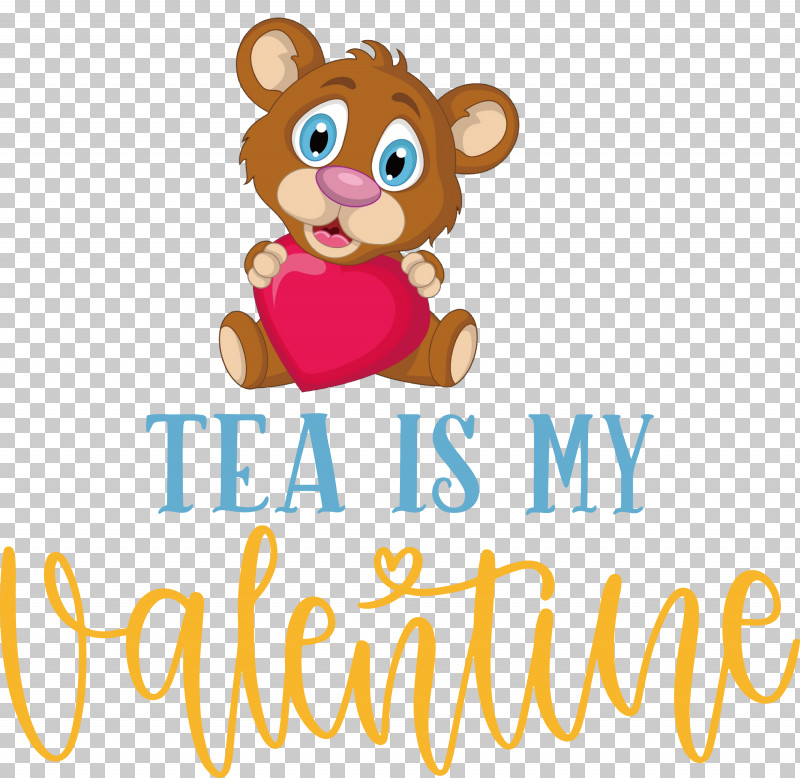 Tea Is My Valentine Valentines Day Valentines Day Quote PNG, Clipart, Bears, Biology, Cartoon, Logo, M Free PNG Download