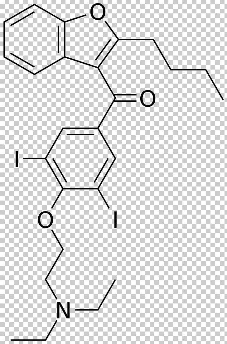 Amiodarone Pharmaceutical Drug Chemistry Antiarrhythmic Agent Therapy PNG, Clipart, Angle, Black, Chemistry, Line Art, Miscellaneous Free PNG Download