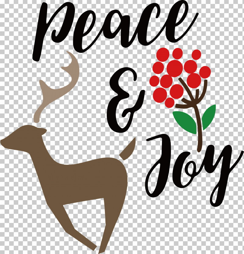 Peace And Joy PNG, Clipart, Antler, Christmas Day, Deer, Holiday, Logo Free PNG Download