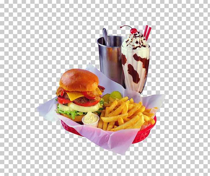 Milkshake Hamburger Cheeseburger French Fries Cuisine Of The United States PNG, Clipart, American Food, Appetizer, Breakfast, Carhop, Cheeseburger Free PNG Download