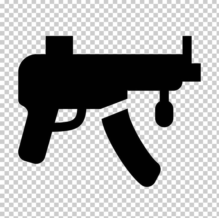 Submachine Gun Computer Icons Firearm PNG, Clipart, Angle, Arquebus, Automatic Rifle, Black, Black And White Free PNG Download