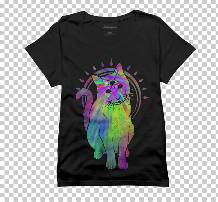 T-shirt Cat Psychedelia Clothing PNG, Clipart, Art, Black, Brand, Cat, Clothing Free PNG Download