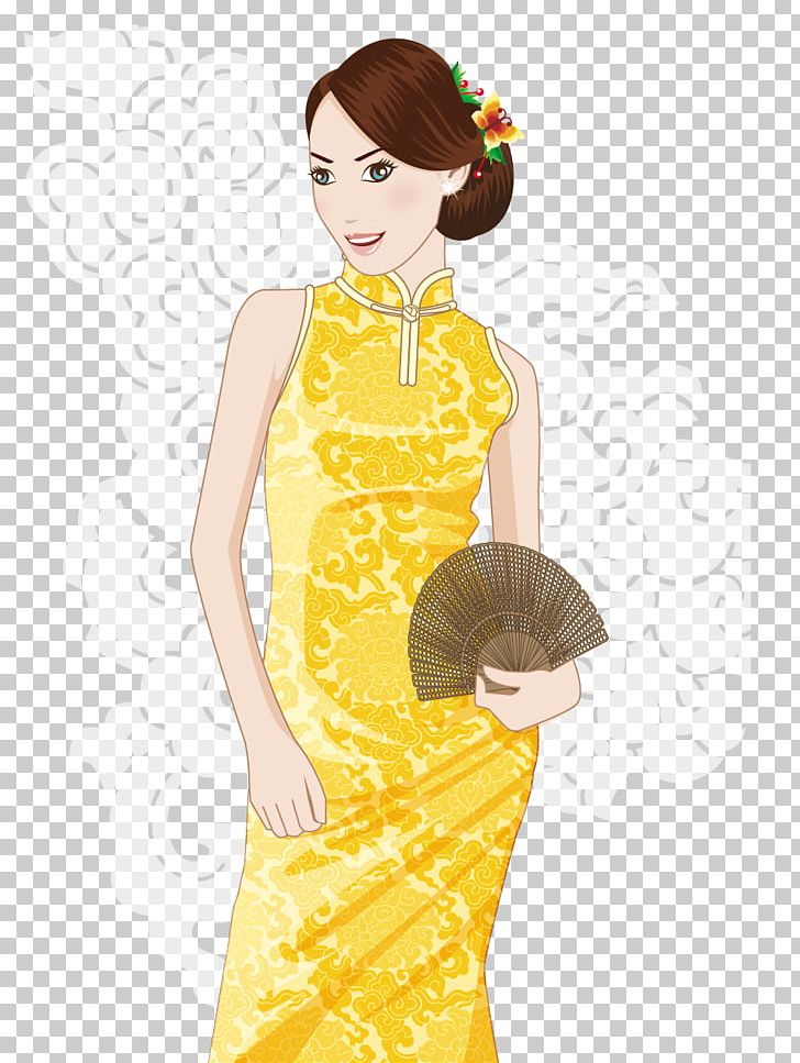 Cheongsam Drawing Illustration PNG, Clipart, Beauty, Beauty Salon, Beauty Vector, Cartoon, Download Free PNG Download