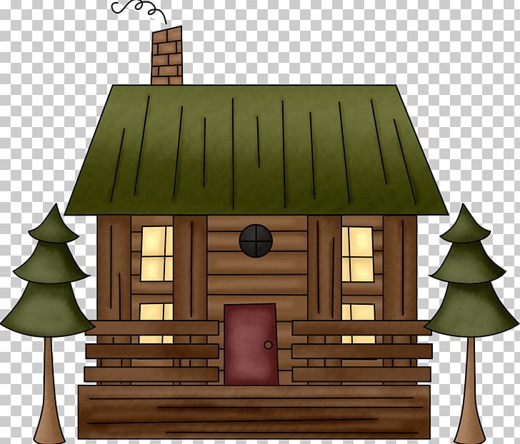 log cabin house drawing