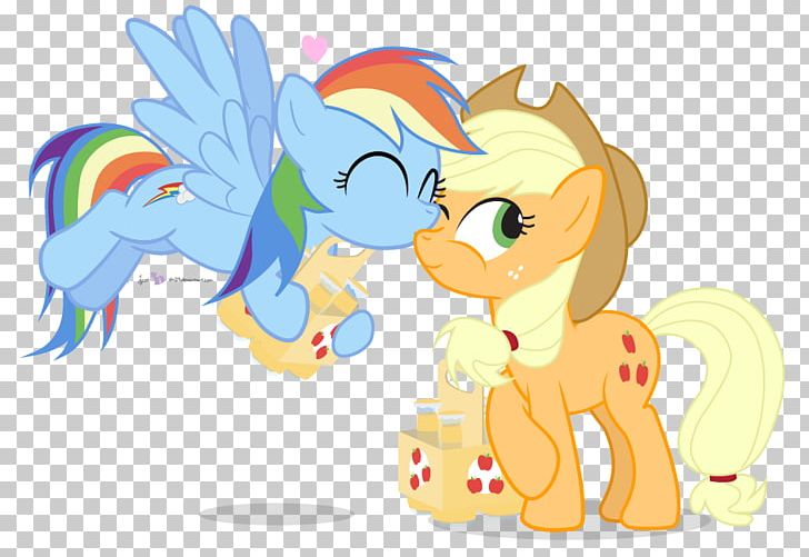 Pony Applejack Rainbow Dash Horse Kiss PNG, Clipart, Animal Figure, Applejack, Art, Cartoon, Deviantart Free PNG Download