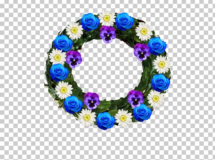 Floral Design Wreath Cut Flowers Cobalt Blue PNG, Clipart, Blue, Carlos Vela, Cobalt, Cobalt Blue, Cut Flowers Free PNG Download