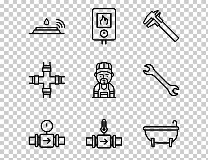 Computer Icons Plumbing Plumber PNG, Clipart, Angle, Area, Black, Black And White, Brand Free PNG Download