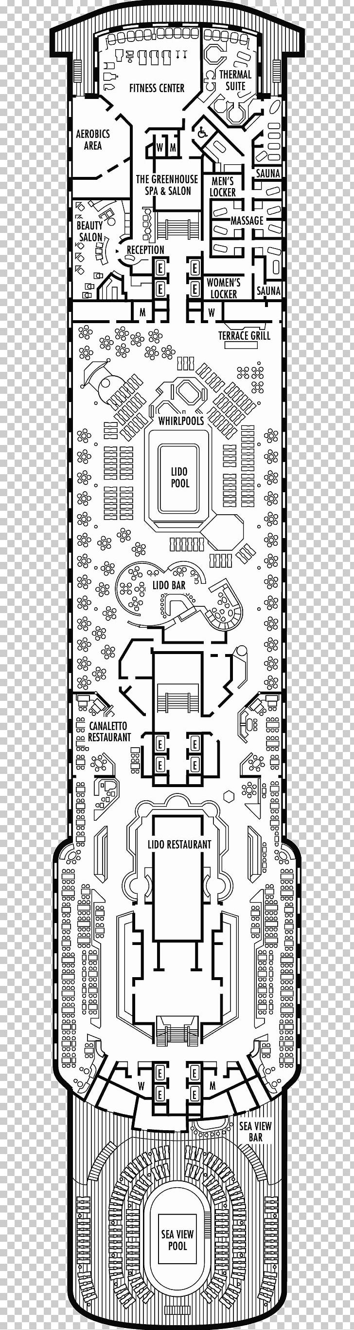 MS Zaandam MS Westerdam Cruise Ship Deck Floor Plan PNG, Clipart, Angle, Area, Artwork, Black And White, Cruise Critic Free PNG Download