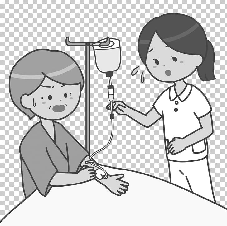 Illustration Hospital Nursing Nurse Patient PNG, Clipart, Angle, Arm, Black  And White, Cartoon, Child Free PNG