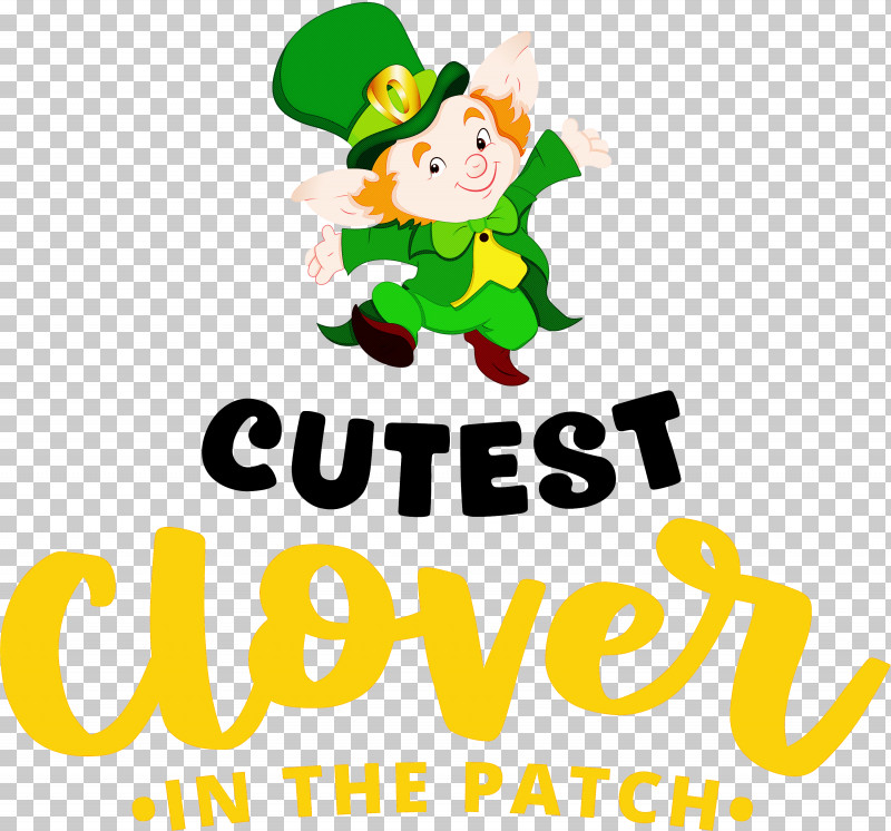 Cutest Clover Saint Patrick Patricks Day PNG, Clipart, Behavior, Cartoon, Character, Christmas Day, Happiness Free PNG Download