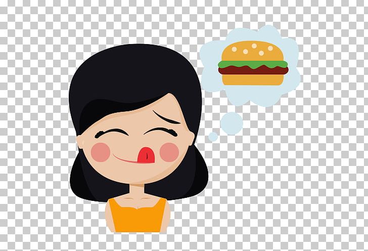 Hungry Girl Hunger Woman PNG, Clipart, Black Hair, Cartoon, Cheek, Computer Icons, Drawing Free PNG Download