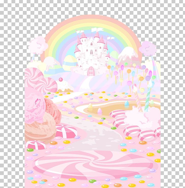 Candy Land Lollipop Cupcake Dessert PNG, Clipart, Cake, Candy, Castle, Circle, Design Free PNG Download