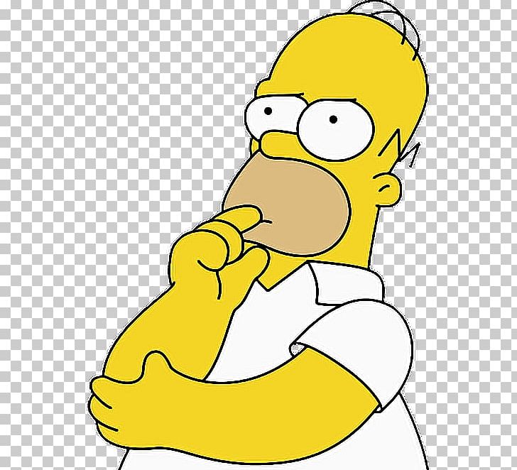 Homer Simpson Bart Simpson Drawing Pub Quiz Thought PNG, Clipart, Area, Art, Artwork, Bart Simpson, Beak Free PNG Download