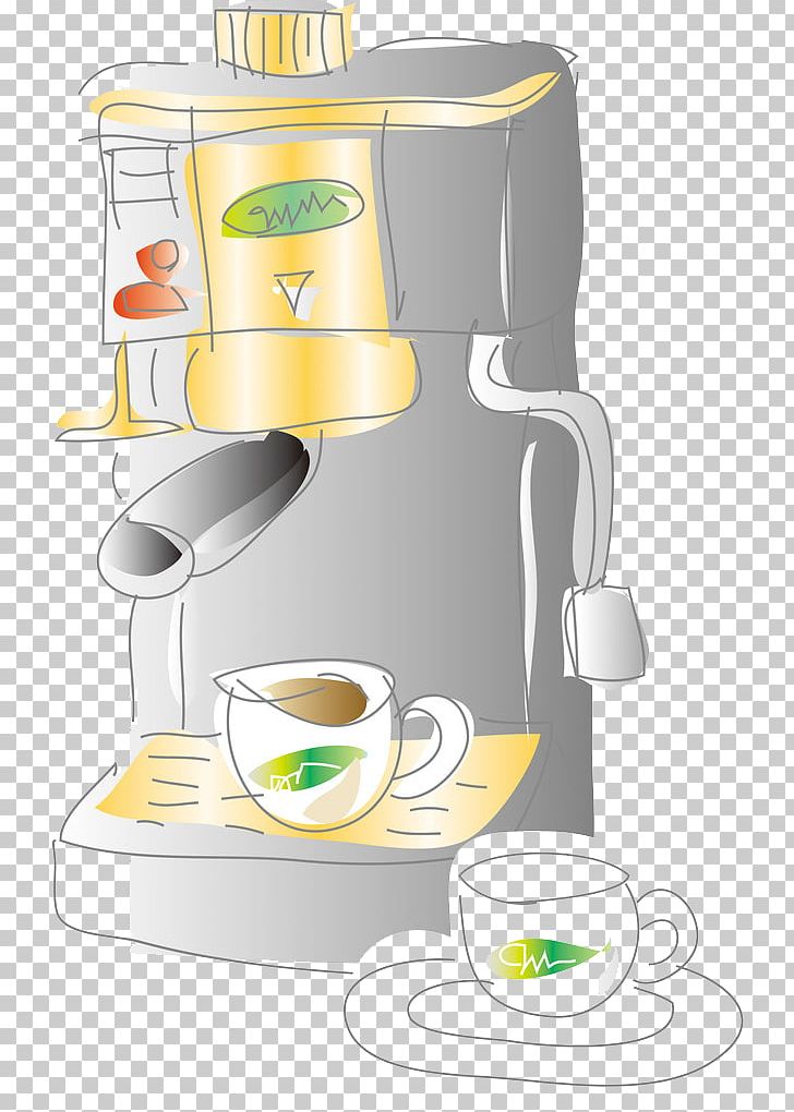 Espresso Coffee Cup Tea PNG, Clipart, Appliances, Cartoon, Coffee, Coffee Aroma, Coffeemaker Free PNG Download