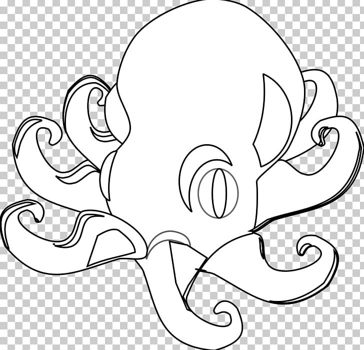 Black And White Octopus Drawing PNG, Clipart, Animal, Area, Artwork, Black, Black And White Free PNG Download