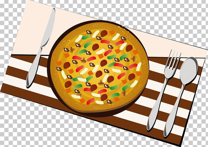 Pizza Fast Food European Cuisine Rice Pudding PNG, Clipart, Cartoon Pizza, Cloth, Cross, Cuisine, Cutlery Free PNG Download