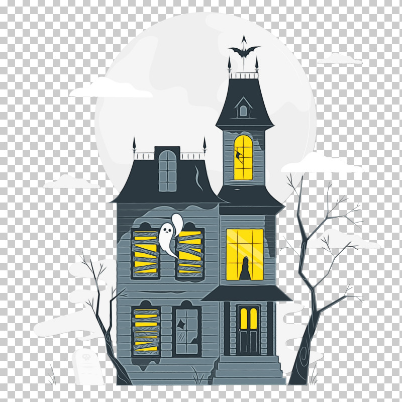 Façade House PNG, Clipart, Halloween, House, Paint, Watercolor, Wet Ink Free PNG Download