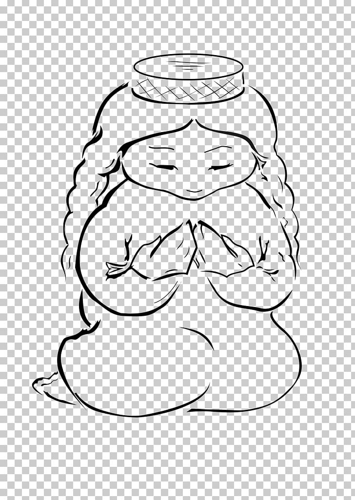 Drawing Prayer Line Art PNG, Clipart, Art, Black And White, Cartoon, Drawing, Droide Free PNG Download