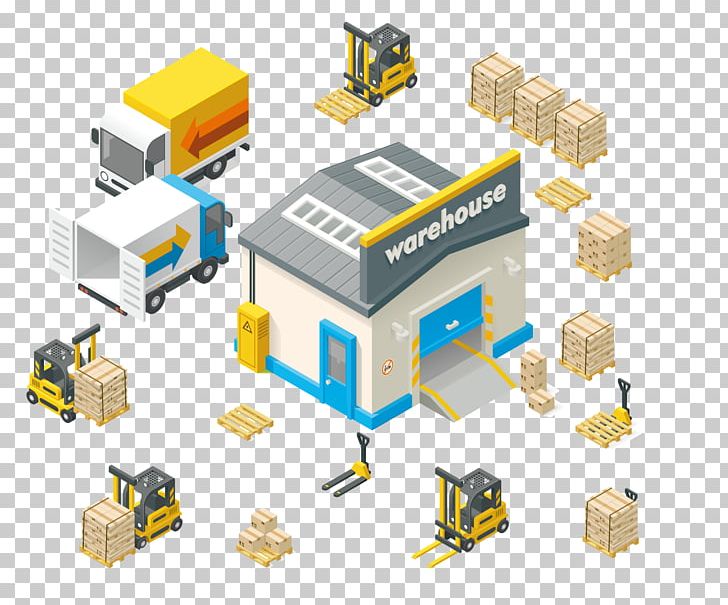Warehouse Euclidean Stock Illustration PNG, Clipart, Delivery Truck, Distribution Center, Fire Truck, Food Truck, Goods Free PNG Download
