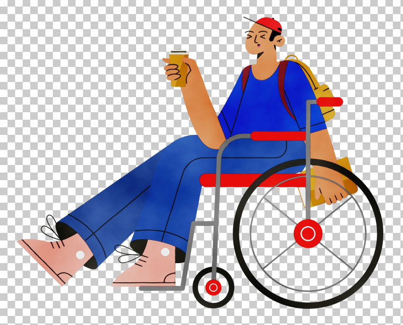 Cartoon Wheelchair Sitting Joint Headgear PNG, Clipart, Arm Cortexm, Behavior, Cartoon, Headgear, Health Free PNG Download