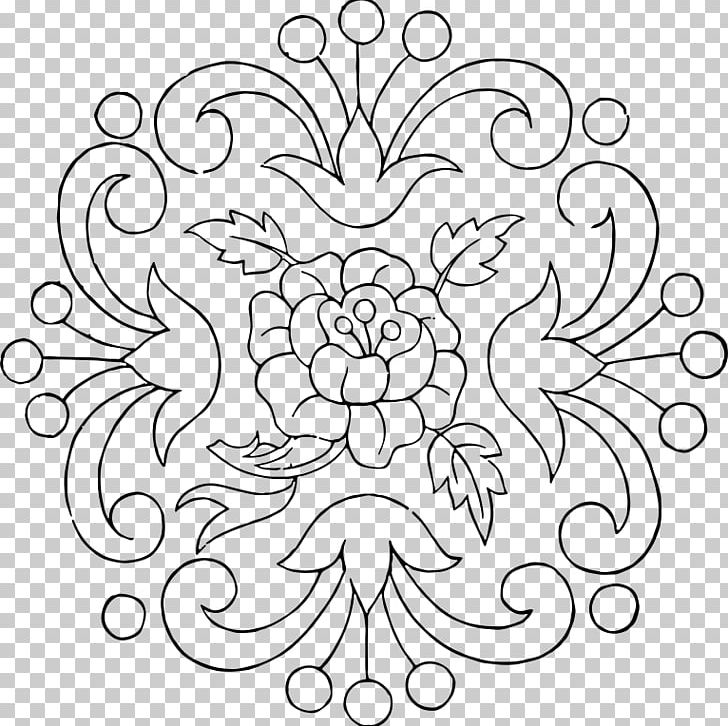 Floral Design Embroidery Stitch Pattern PNG, Clipart, Art, Artwork, Black, Black And White, Blackwork Free PNG Download