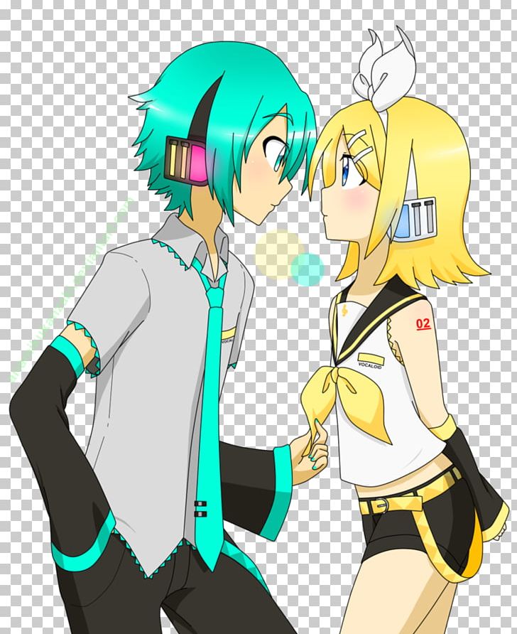 Hatsune Miku Kagamine Rin/Len Vocaloid Drawing PNG, Clipart, Anime, Artwork, Boy, Cartoon, Clothing Free PNG Download
