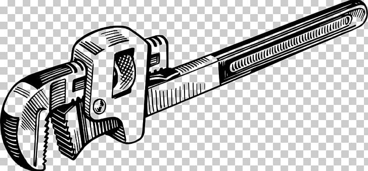 Tool Pipe Wrench Spanners Adjustable Spanner PNG, Clipart, Angle, Automotive Exterior, Auto Part, Black And White, Diy Store Free PNG Download