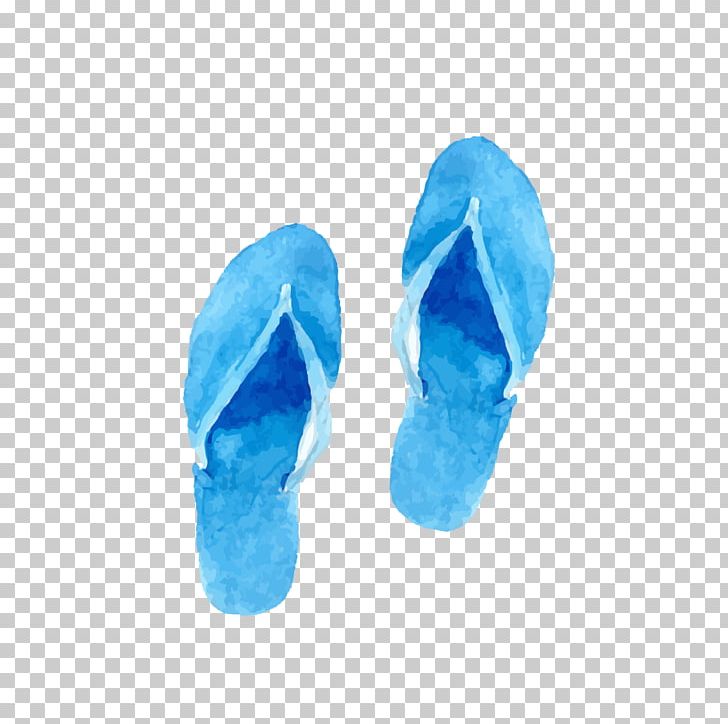 Flip-flops Slipper Watercolor Painting Sandal PNG, Clipart, Aqua, Beach, Blue, Blue Abstract, Blue Background Free PNG Download