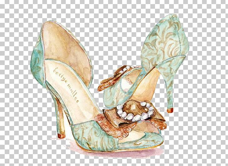 Shoe High-heeled Footwear Drawing Fashion Illustration Illustration PNG, Clipart, Blue, Cartoon, Fashion, Hand, Highheeled Free PNG Download