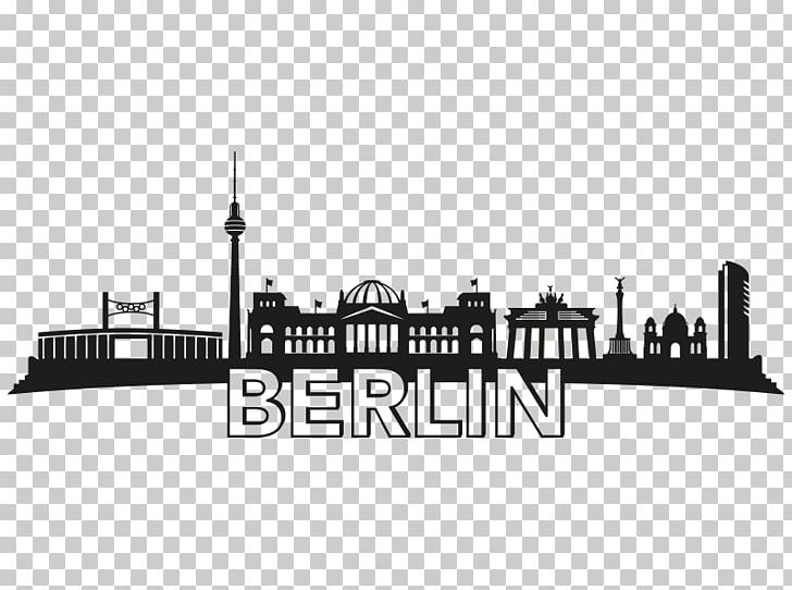 Skyline Fernsehturm Wall Decal Olympiastadion Berlin Silhouette PNG, Clipart, Animals, Berlin, Berlin Victory Column, Black And White, Brand Free PNG Download
