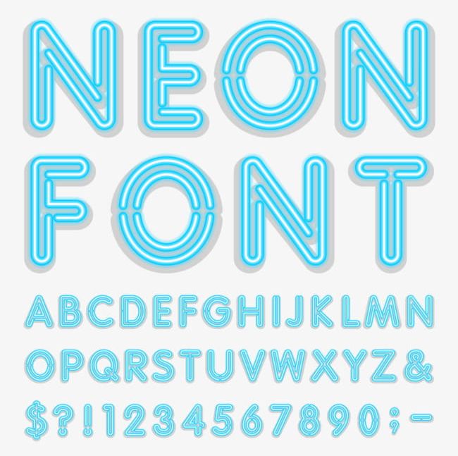 Blue Neon Wordart PNG, Clipart, Blue Neon Wordart, Blue Vector, English Letters Design, Font Design, Neon Effect Free PNG Download