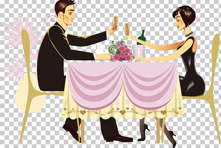 Dinner Restaurant Couple PNG, Clipart, Cartoon Couple, Cheers, Computer Graphics, Conversation, Couple Rings Free PNG Download
