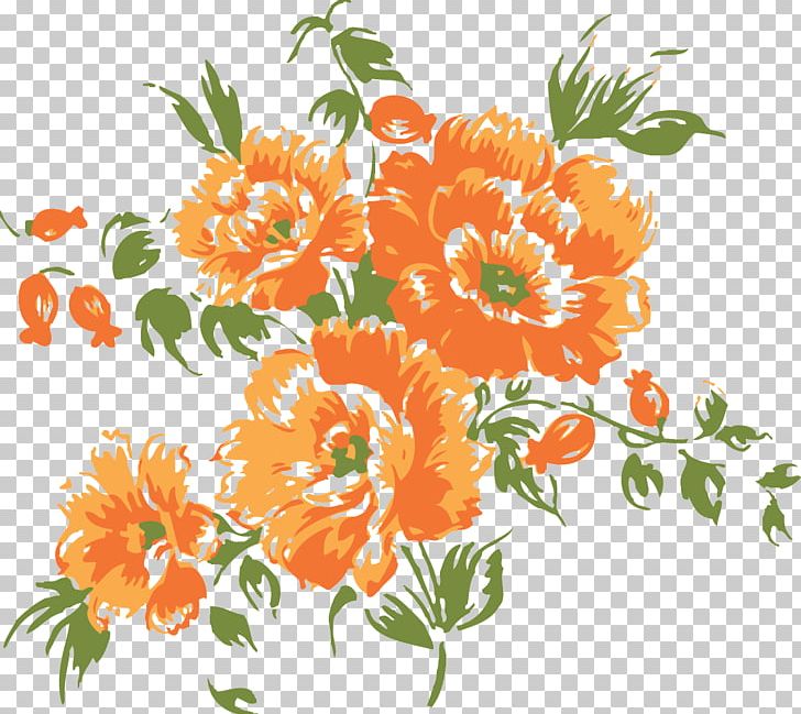 Fresh Orange PNG Image, Orange Flowers Beautiful Fresh Trunk, Hand Painted,  Illustration, Plant PNG Image For Free Download