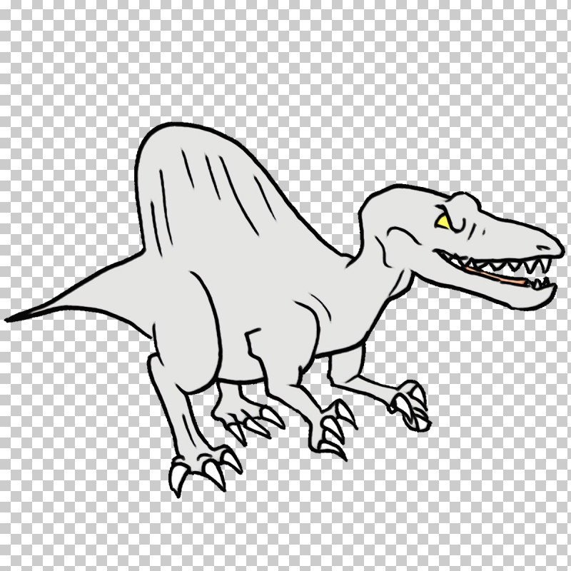 Tyrannosaurus Velociraptor Standing Line Art Cartoon Character PNG, Clipart, Beak, Biology, Cartoon, Cartoon Dinosaur, Character Free PNG Download