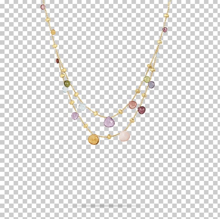 Marco Bicego Paradise Necklace Gemstone Jewellery Marco Bicego Paradise Gold & Mixed Stone Graduated Two Strand Necklace PNG, Clipart, Bead, Body Jewelry, Chain, Charms Pendants, Choker Free PNG Download