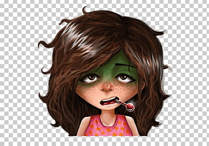 Telegram Bot API Sticker Instagram VK PNG, Clipart, Android, Brown Hair, Doll, Face, Fictional Character Free PNG Download