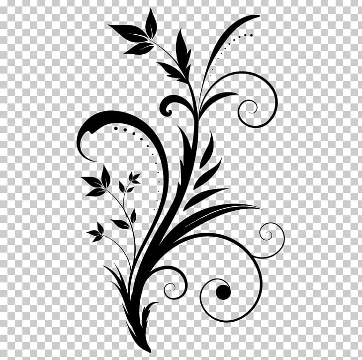 Flower Floral Design Sticker Art Paper PNG, Clipart, Art, Artwork, Black, Black And White, Branch Free PNG Download