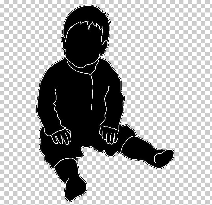 Silhouette Child Infant PNG, Clipart, Animals, Baby Silhouette, Black, Black And White, Child Free PNG Download