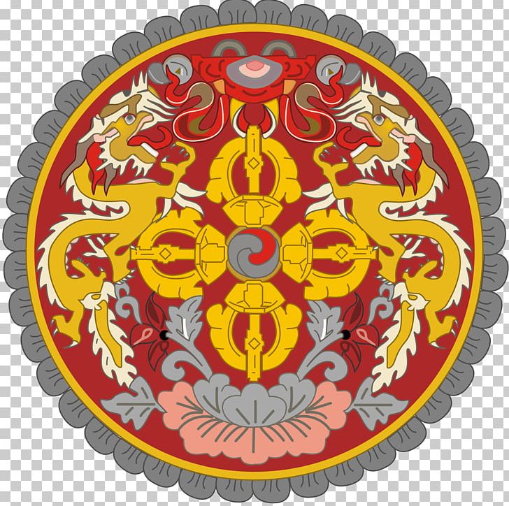 Emblem Of Bhutan Flag Of Bhutan Coat Of Arms National Symbols Of Bhutan PNG, Clipart, Bhutan, Circle, Clothing, Coat Of Arms, Crest Free PNG Download