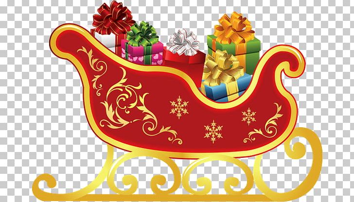 Santa Claus Christmas Sled PNG, Clipart, Christmas, Christmas Decoration, Christmas Eve, Christmas Gift, Christmas Lights Free PNG Download
