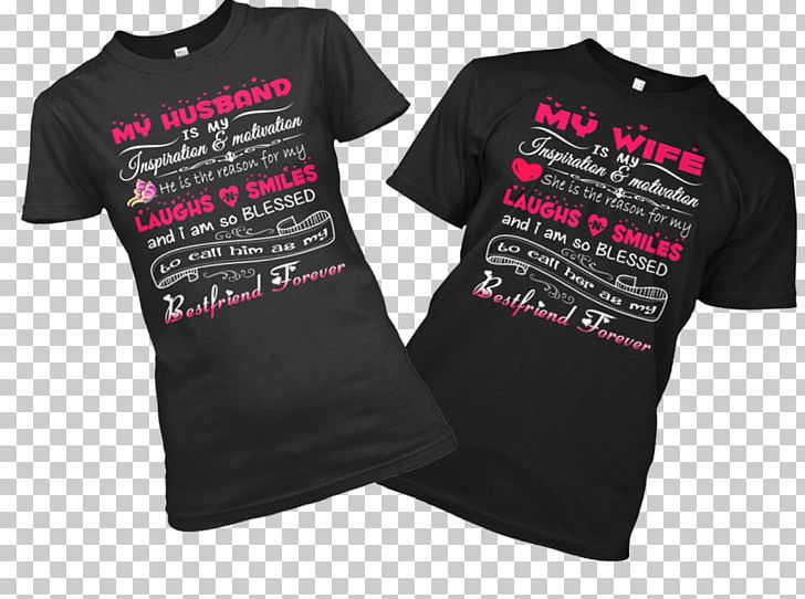 T-shirt Wife Husband Marriage PNG, Clipart, Active Shirt, Black, Brand, Clothing, Couple Free PNG Download