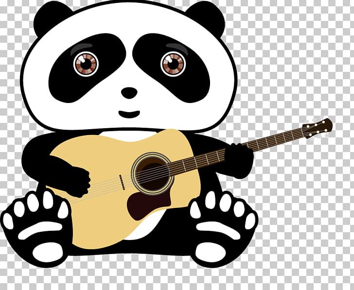 Giant Panda T-shirt Red Panda Guitar PNG, Clipart, Animal, Animals, Balloon Cartoon, Black, Black And White Free PNG Download