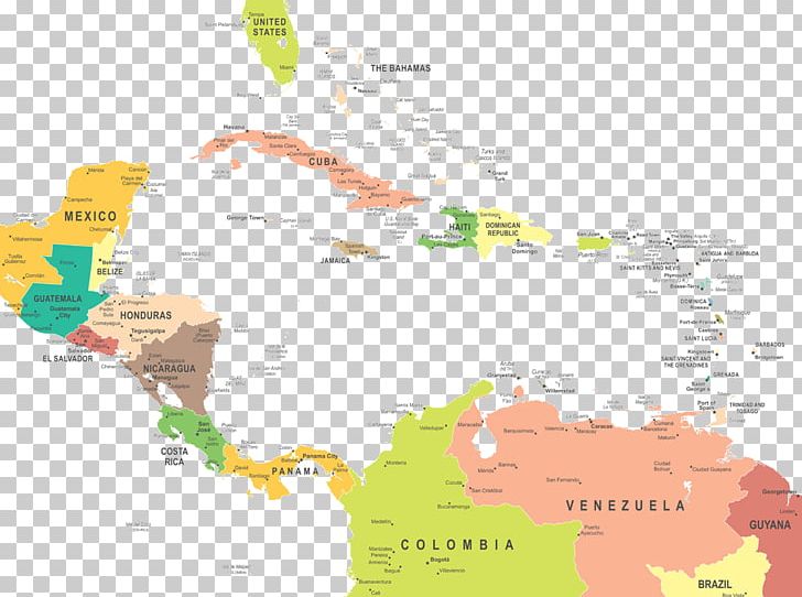 Caribbean United States Central America Map North PNG, Clipart, Americas, Area, Asia Map, Blank Map, Border Free PNG Download