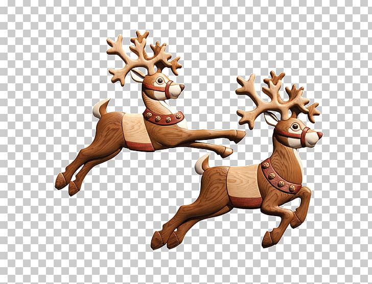 Reindeer Intarsia Santa Claus Wood Carving PNG, Clipart, Animal Figure, Art, Cartoon, Christmas, Christmas Decoration Free PNG Download