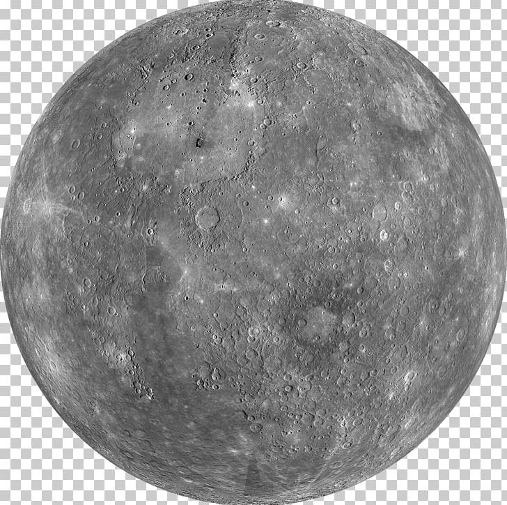 MESSENGER Mercury Solar System Planet Impact Crater PNG, Clipart, Astronomical Object, Black And White, Circle, Ganymede, Jupiter Free PNG Download