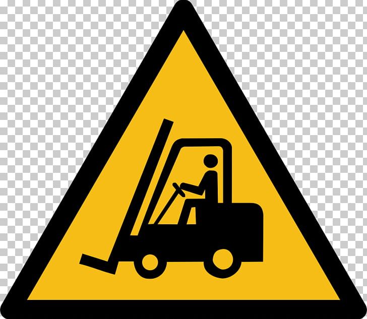 Forklift Warning Sign Warehouse Label ISO 7010 PNG, Clipart, Angle, Area, Brand, Forklift, Hazard Free PNG Download